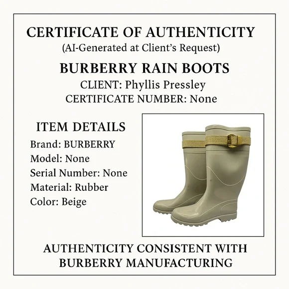 Burberry Rain Boots, Rubber, EU 39 (US 8–8.5) - Picture 4 of 17
